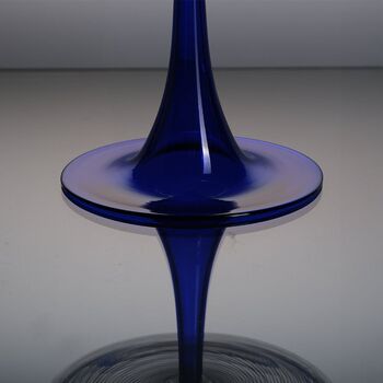 Handmade Supporto Blu Low Glass Pedestal Bowl, 5 of 5