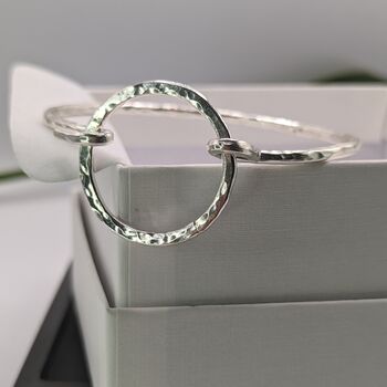 Breathe Sterling Silver Bangle, 5 of 10