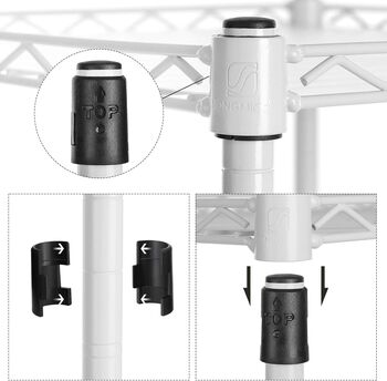 Five Tier Bathroom Storage Rack With Hooks, 8 of 9