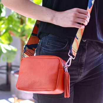 Leather Crossbody Bag With Interchangeable Strap By Penelopetom ...