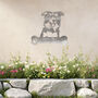 Customisable Border Collie Welcome Metal Wall Art Sign For Home And Garden Decor, thumbnail 5 of 11