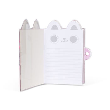 Cute Pink Cat Glitter Lock Diary | Kids Stationery, 2 of 3