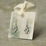Silver Art Nouveau Jewel Earrings, thumbnail 4 of 7