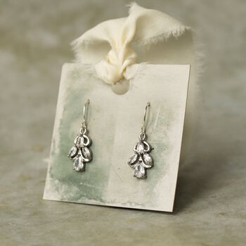 Silver Art Nouveau Jewel Earrings, 4 of 7
