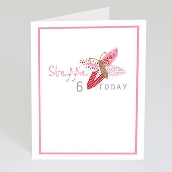Personalised Butterfly Birthday Card, 2 of 4