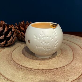 Gold Bird And Bee Tealight Holder, 2 of 6