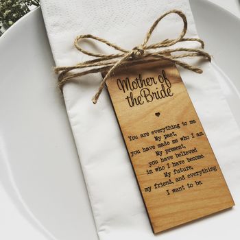 Mother Of The Bride Wooden Place Setting, 3 of 3