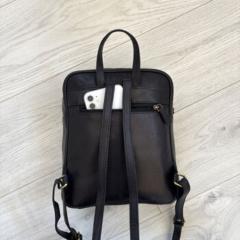 Women's Multi Coloured Genuine Leather Backpack, 4 of 4