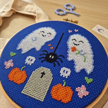 Halloween Ghosts Cross Stitch Kit, 3 of 5