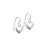 Sterling Silver Heart Drop Earrings, thumbnail 3 of 4