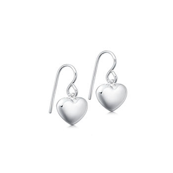 Sterling Silver Heart Drop Earrings, 3 of 4
