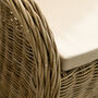 Curved Wicker Indoor Bench, thumbnail 3 of 3