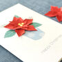 Personalised Happy Christmas 3D Poinsettia Card, thumbnail 3 of 7