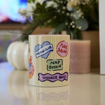 Cat Patch Mug – Fun Cat Lover Coffee Cup, 4 of 5