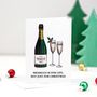 'Prosecco Is For Life' Funny Christmas Card, thumbnail 1 of 3