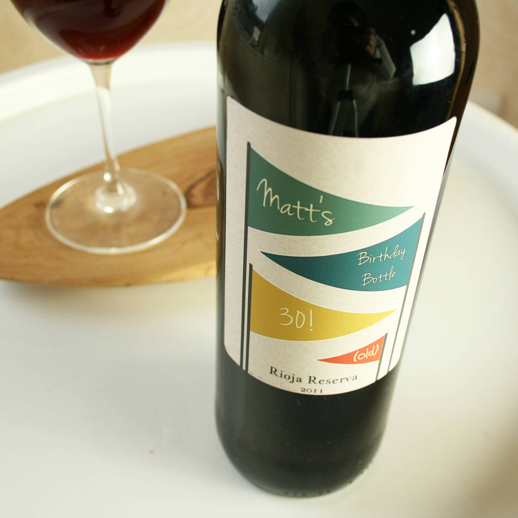 Personalised 30th Birthday Wine By Bottle Bazaar | notonthehighstreet.com