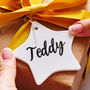 Personalised Ceramic Decoration Star Gift Tag, thumbnail 1 of 1