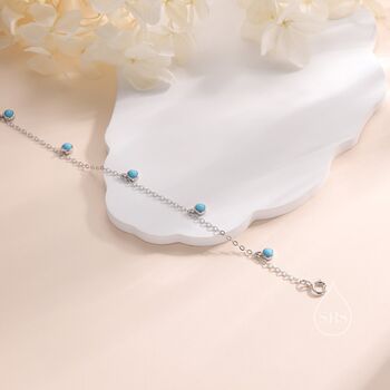 Delicate Turquoise Charm Bracelet, 6 of 11
