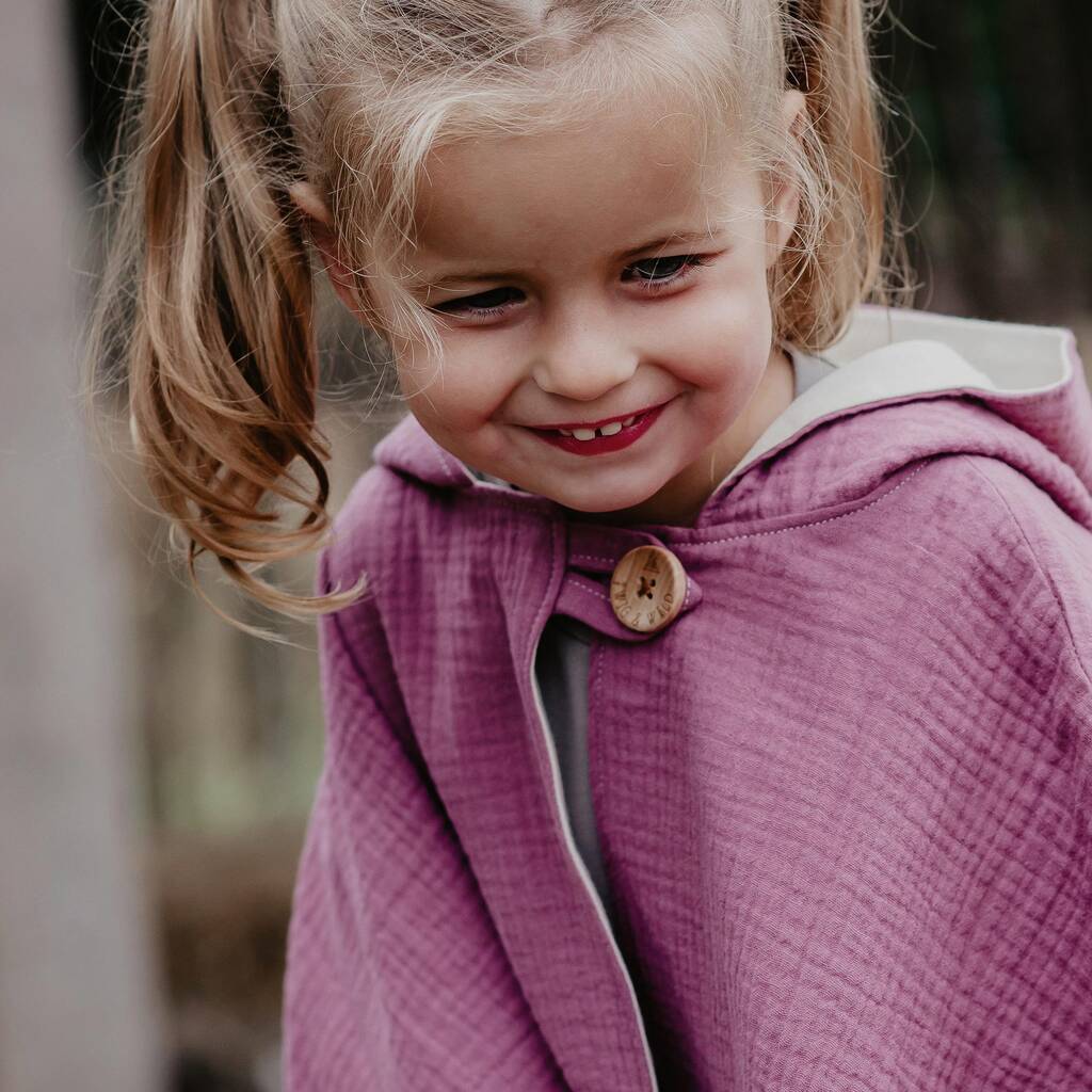Berry Muslin Pixie Cape, Age Three To Four By Twig & Wild ...