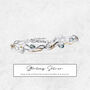 Personalised Blue Topaz And Pearl Hinged Bangle, thumbnail 1 of 7