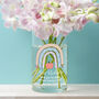 Personalised Teacher Rainbow Glass Flower Vase, thumbnail 2 of 3