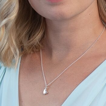 Sterling Silver Warm Heart Charm Necklace, 2 of 9