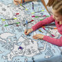 Colour In World Map Tablecloth Kit + 10 Pens, thumbnail 6 of 7