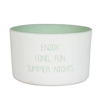 Scented Citronella Outdoor Candle 'Summer Nights' Small, 10 of 12