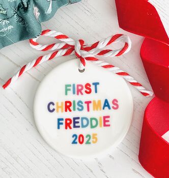 Personalised Childs First Christmas Babuble, 2 of 3