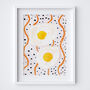 Fried Egg Art Print Brunch Kitchen Poster, thumbnail 7 of 12