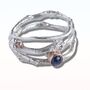 Blue Cabochon Sapphire Woodland Twig Engagement Ring, thumbnail 7 of 8