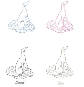 Boticelli Hound Line Art Print, 4 of 4