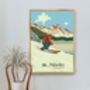 St Moritz Ski Resort Switzerland Travel Poster Print, thumbnail 5 of 8