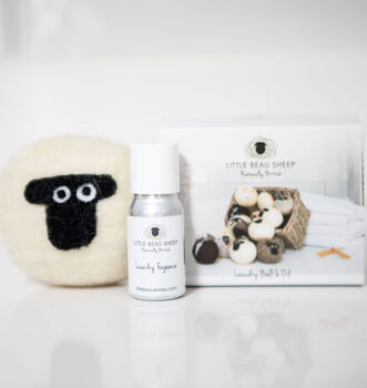 Suffolk Sheep Laundry Ball And Laundry Fragrance, 2 of 3