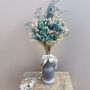 Blue Dried Flower Bouquet With Gypsophila, thumbnail 6 of 6