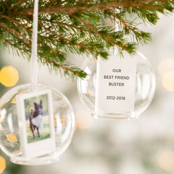 Personalised Memorial Photo Glass Dome Bauble, 5 of 6