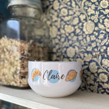 Pastries And Croissants Personalised Cereal Bowl, 8 of 9