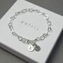 Sterling Silver Initial Bracelet, thumbnail 2 of 4