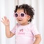 Personalised Embroidered Strawberry Ribbed T Shirt And Short Set, thumbnail 3 of 7