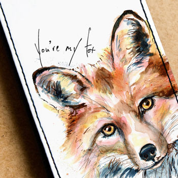 Inky Fox Wallet Phone Case With Optional Message, 2 of 7
