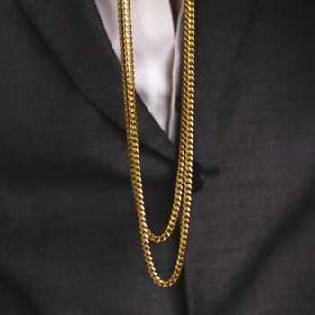 Mens Gold Plated 5mm Miami Cuban, Sterling Silver Chain, 11 of 12