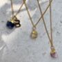 Raw Crystal Gemstone Birthstone Necklace, thumbnail 4 of 6