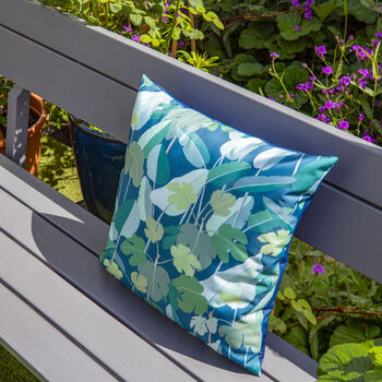 Palm Leaves Water Resistant Garden Outdoors Cushion, 9 of 9