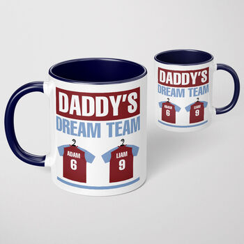 Daddys Dream Team Football Mug Dad Gift Fathers Day, 10 of 11