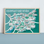 Gloucestershire Map Print, thumbnail 1 of 2