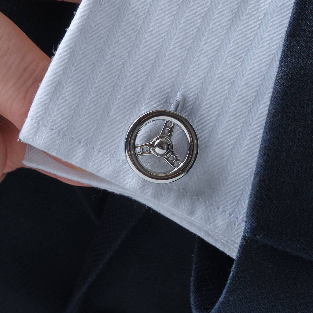 Image of Car Driving Wheel Cufflinks