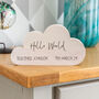 Personalised Hello World Wood Cloud New Baby Gift, thumbnail 2 of 5
