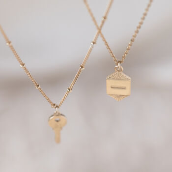 Personalised Tiny Key Necklace, 6 of 9