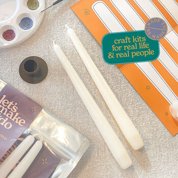 Paint Your Own Decorative Candles Diy Craft Kit For Adults, 6 of 8
