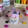 Cat Style Pin Cushion And Tin | Fun Sewing Gift, thumbnail 4 of 5